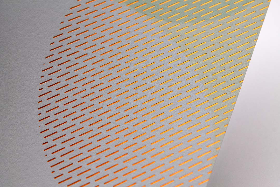 foil embossed card detail