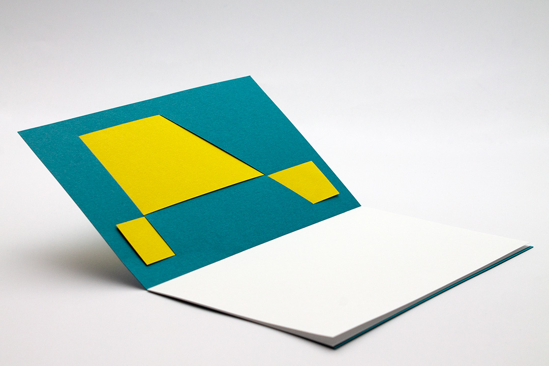 blue and yellow card
