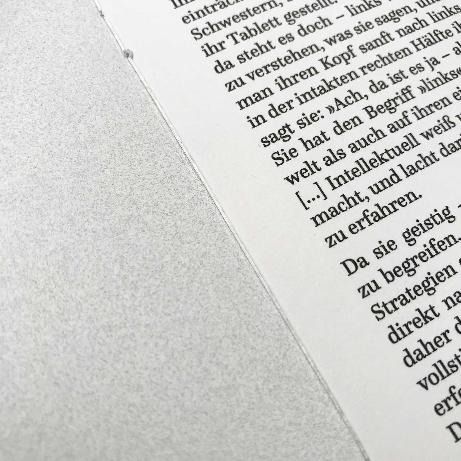 Experimental book binding – sewn binding with a transparent thread